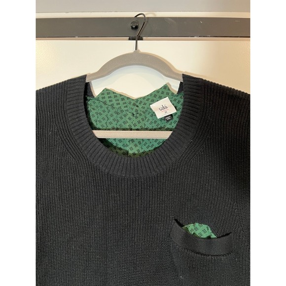 CAbi Sweater | Dark Green & Black Sleek Sweater | Size Medium - Picture 2 of 3